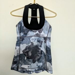 Lululemon Tinted Canvas 6 watercolor logo tank top